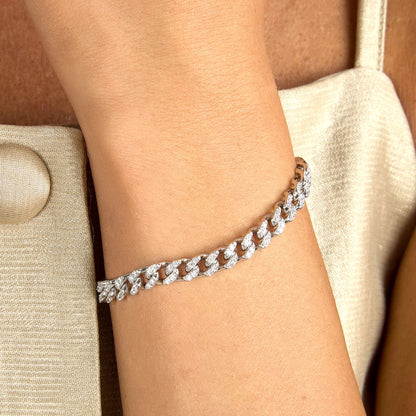 Bracciale Donna Morellato Trame in Argento Sostenibile Silver a Catena con Cubic Zirconia Bianchi SAAG09