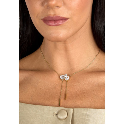 Collana Donna Morellato Riflessi Pendente con Frange in Argento Dorato con Cubic Zirconia Bianchi SABC01 - Arena Gioielli