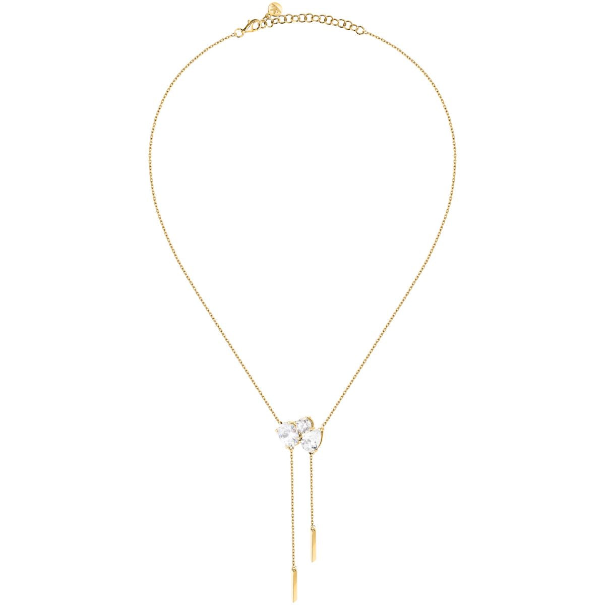 Collana Donna Morellato Riflessi Pendente con Frange in Argento Dorato con Cubic Zirconia Bianchi SABC01 - Arena Gioielli - Morellato
