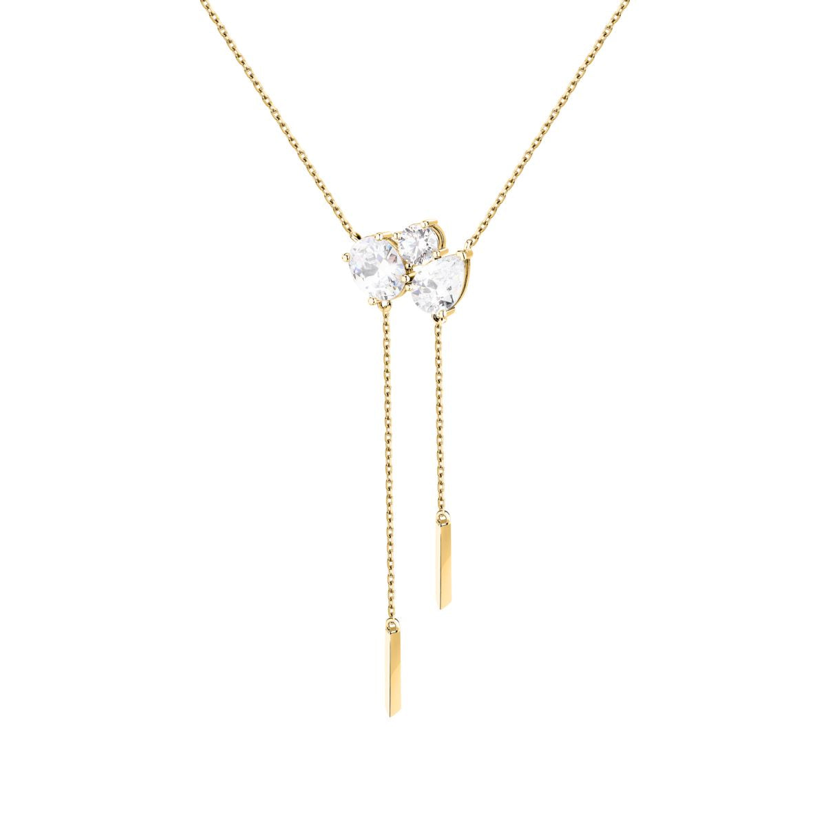 Collana Donna Morellato Riflessi Pendente con Frange in Argento Dorato con Cubic Zirconia Bianchi SABC01 - Arena Gioielli - Morellato