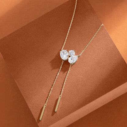 Collana Donna Morellato Riflessi Pendente con Frange in Argento Dorato con Cubic Zirconia Bianchi SABC01 - Arena Gioielli