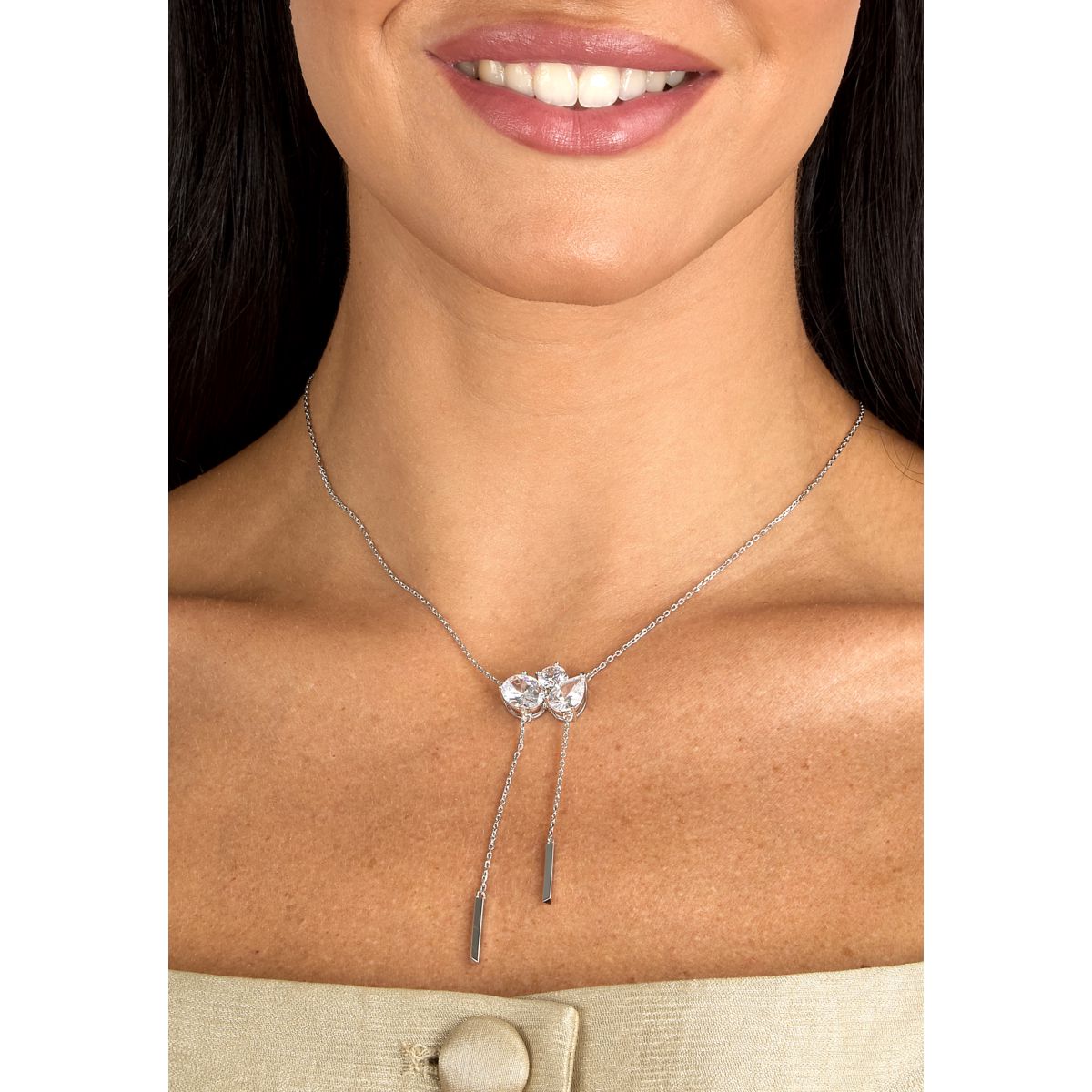 Collana Donna Morellato Riflessi Pendente con Frange in Argento con Cubic Zirconia Bianchi SABC02 - Arena Gioielli - Morellato