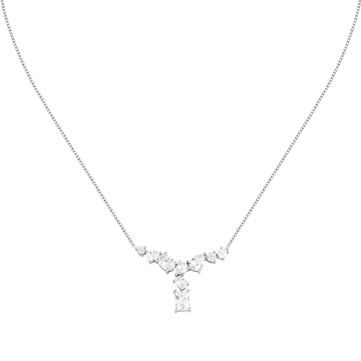 Collana Donna Morellato Riflessi Pendente a Y in Argento con Cubic Zirconia Bianchi SABC03 - Arena Gioielli