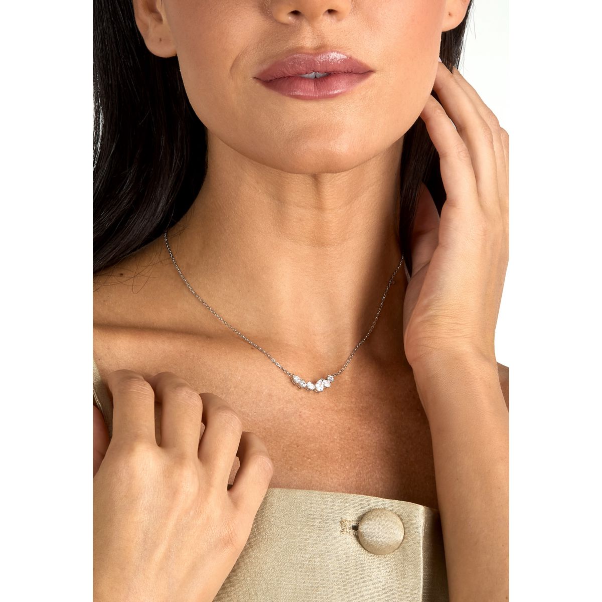 Collana Donna Morellato Riflessi Girocollo in Argento con Cubic Zirconia Bianchi SABC05 - Arena Gioielli