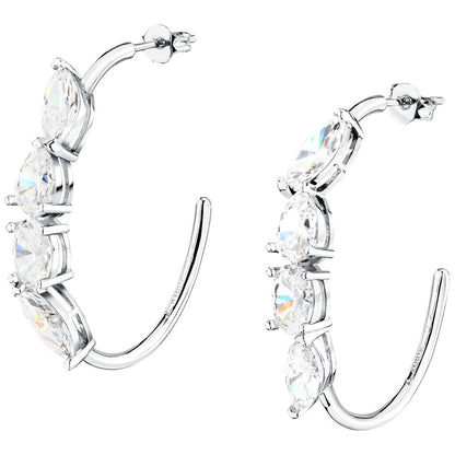 Orecchini Donna Morellato Riflessi a Cerchio in Argento con Cubic Zirconia Bianchi SABC07