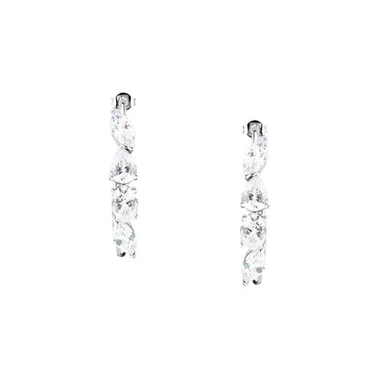 Orecchini Donna Morellato Riflessi a Cerchio in Argento con Cubic Zirconia Bianchi SABC07
