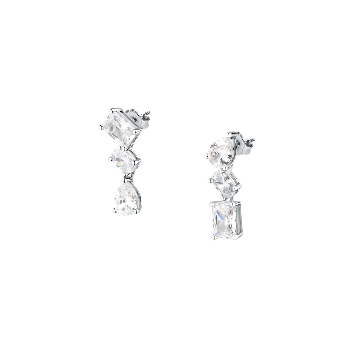 Orecchini Donna Morellato Riflessi Pendenti a Lobo in Argento con Cubic Zirconia Bianchi SABC09 - Morellato