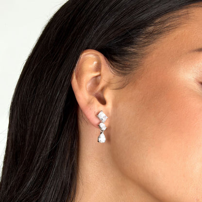 Orecchini Donna Morellato Riflessi Pendenti a Lobo in Argento con Cubic Zirconia Bianchi SABC09