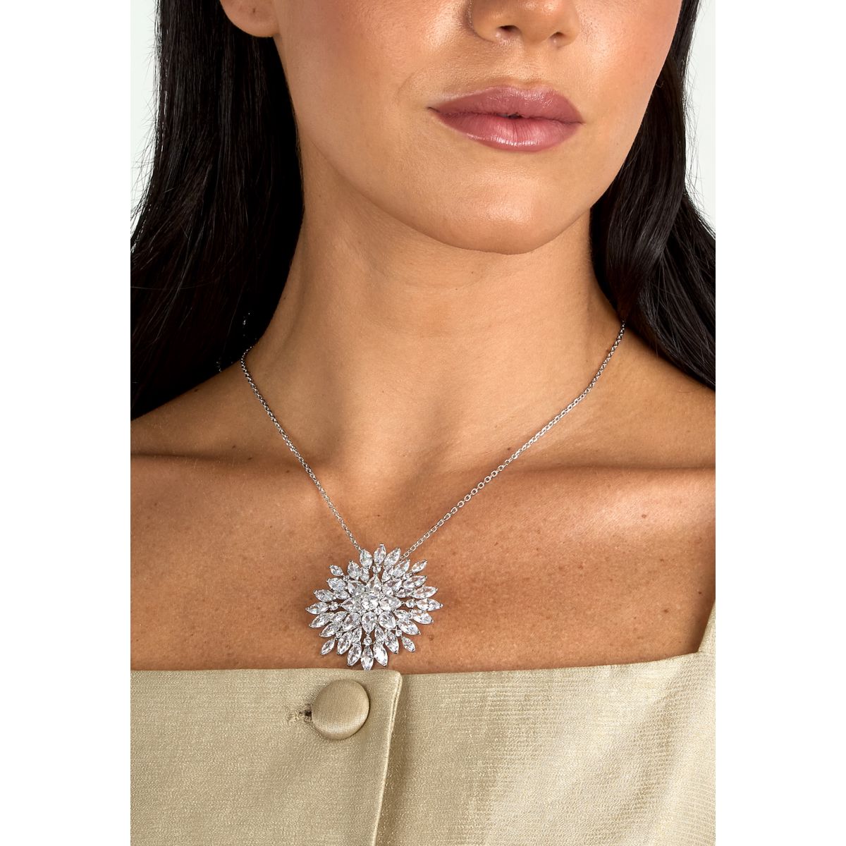 Collana Donna Morellato Riflessi Pendente Floreale in Argento 925 con Cubic Zirconia Bianchi SABC11 - Arena Gioielli - Morellato