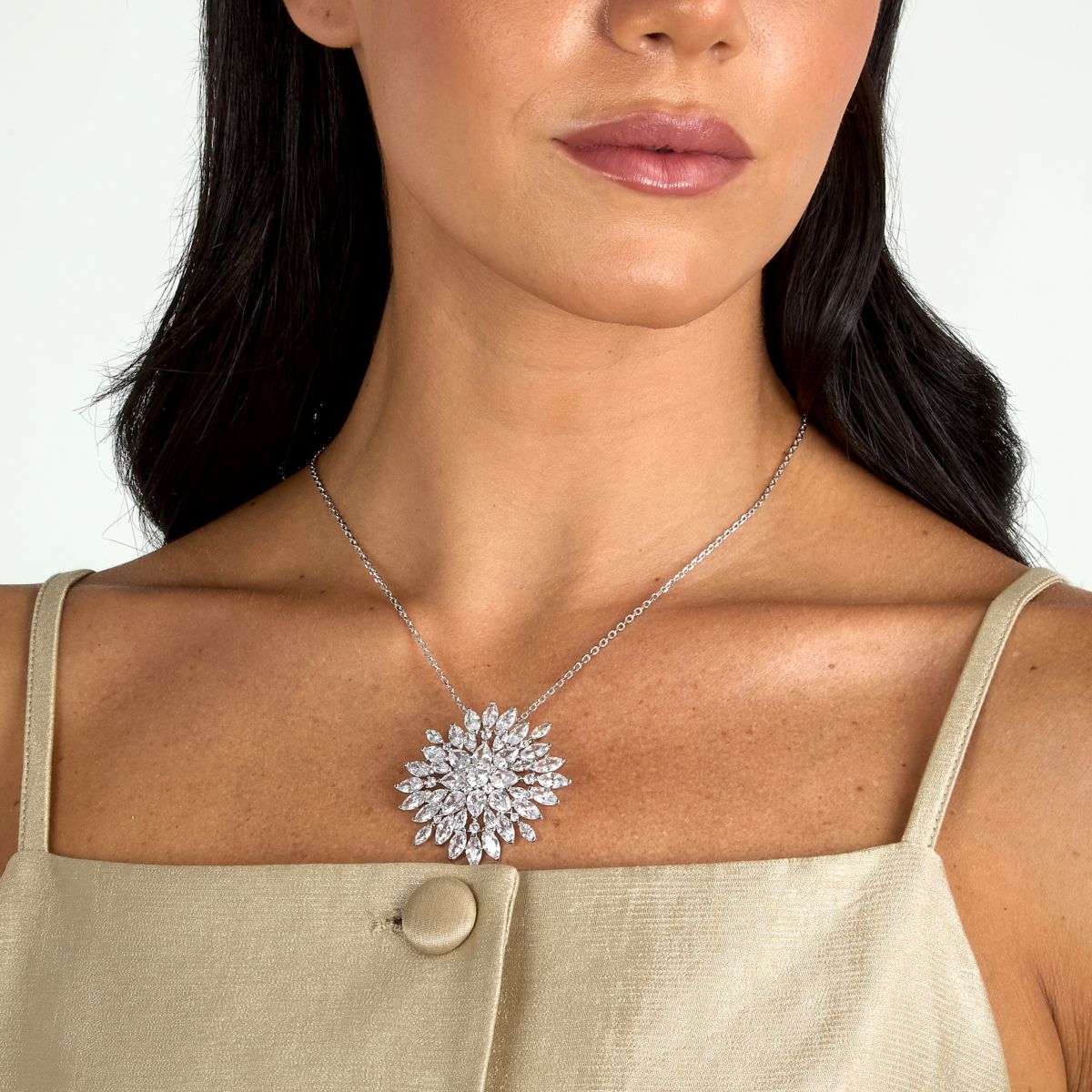 Collana Donna Morellato Riflessi Pendente Floreale in Argento 925 con Cubic Zirconia Bianchi SABC11 - Arena Gioielli - Morellato