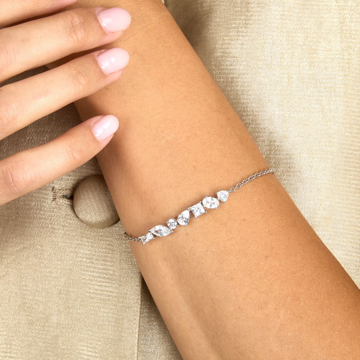 Bracciale Donna Morellato Riflessi in Argento Silver con Cubic Zirconia Bianchi SABC14 - Morellato