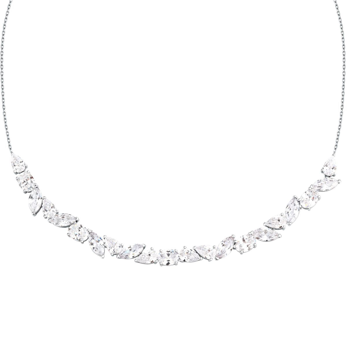 Collana Donna Morellato Riflessi Girocollo in Argento con Cubic Zirconia Bianchi SABC17 - Arena Gioielli