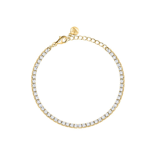 Bracciale Donna Morellato Infinito Tennis in Argento Dorato con Cubic Zirconia Bianchi SABD03 - Arena Gioielli - Morellato