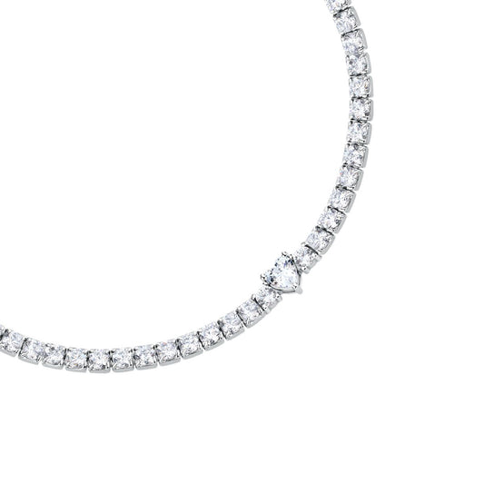 Bracciale Donna Morellato Infinito Tennis in Argento con Cuore in Cubic Zirconia Bianchi SABD04 - Arena Gioielli - Morellato