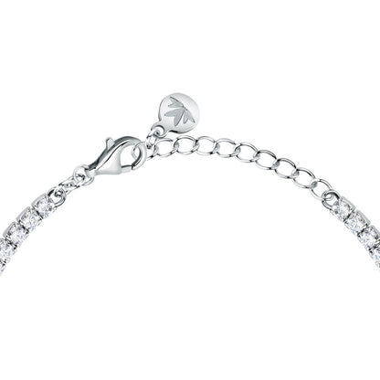 Bracciale Donna Morellato Infinito Tennis in Argento con Cuore in Cubic Zirconia Bianchi SABD04