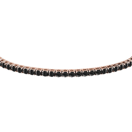 Bracciale Uomo Morellato Club SABV04 Tennis in Acciaio Rose Gold con Zirconi Neri 18,5+3,5 cm - Arena Gioielli  - Morellato