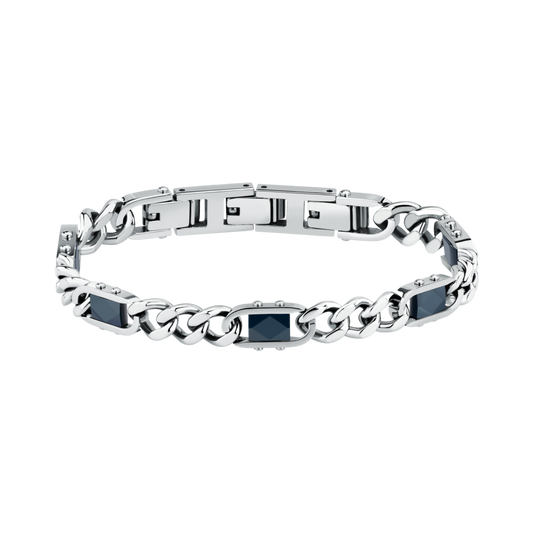 Bracciale Uomo Sector Ceramic a Catena in Acciaio Blu e Silver SAFR65 - Arena Gioielli - Sector