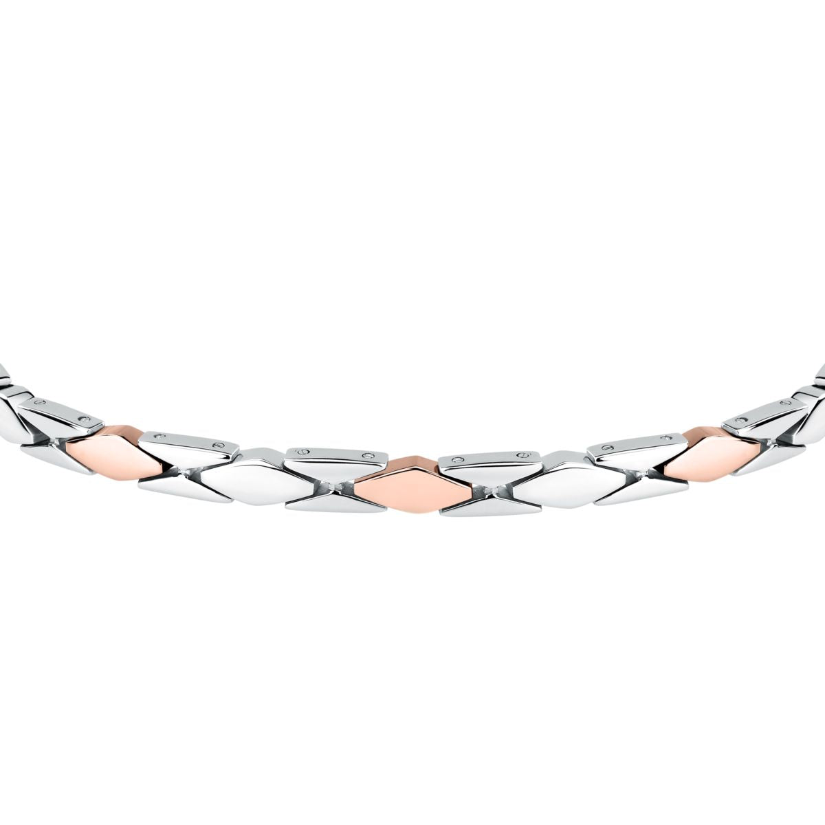 Bracciale Uomo Morellato Motown SALS133 a Catena in Acciaio Silver e Rose Gold 18+3,5 cm - Morellato