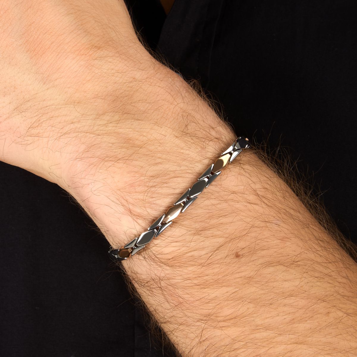 Bracciale Uomo Morellato Motown SALS133 a Catena in Acciaio Silver e Rose Gold 18+3,5 cm - Morellato