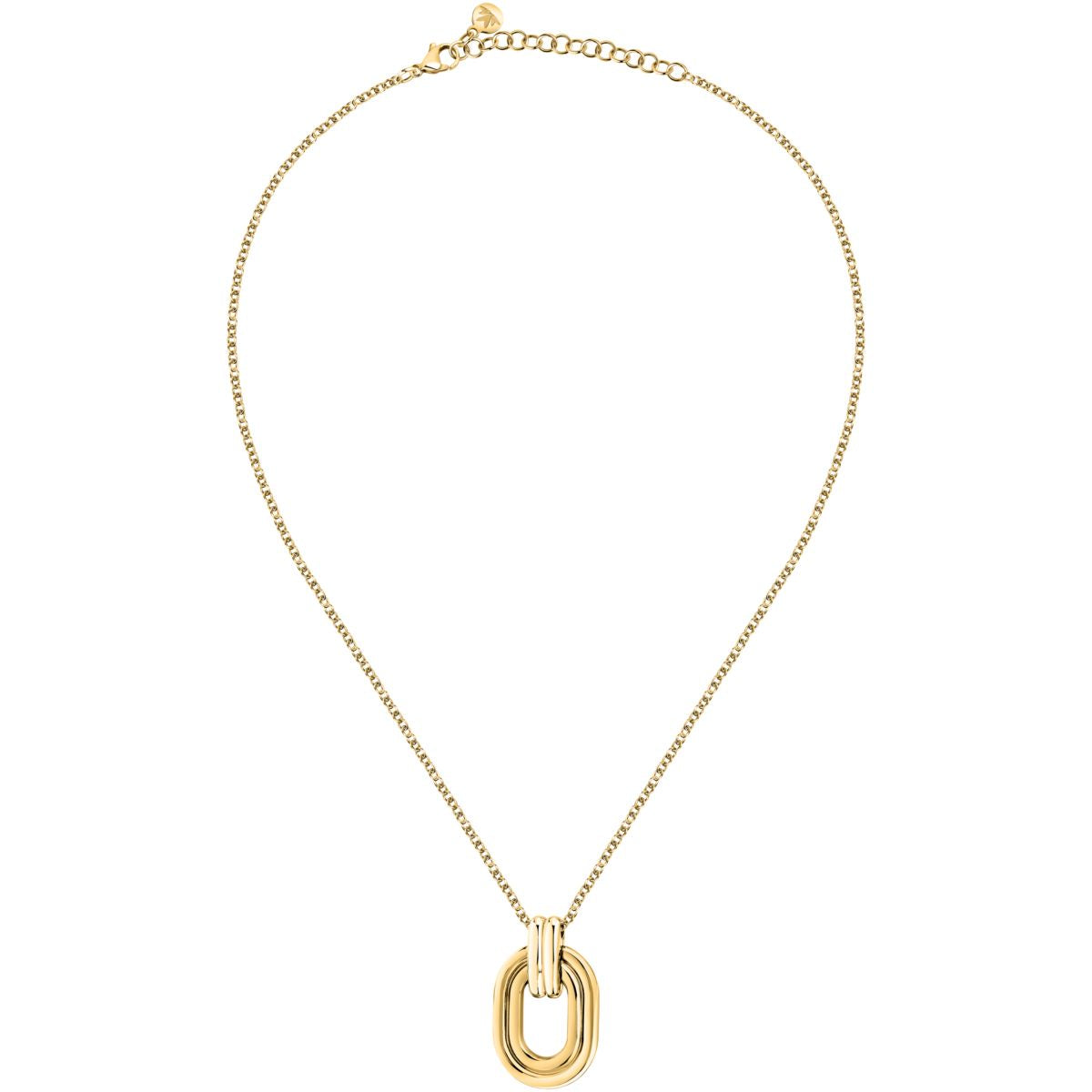 Collana Donna Morellato Vintage SAZJ03 in Acciaio Oro con Ciondolo Maglia Ovale 40+5 cm - Morellato