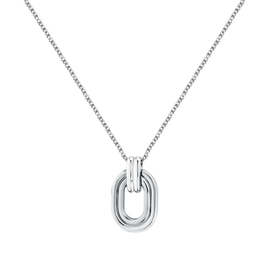 Collana Donna Morellato Vintage SAZJ18 in Acciaio Silver con Ciondolo Maglia Ovale 40+5 cm - Morellato