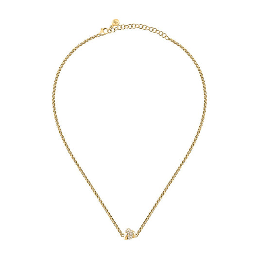 Collana Donna Morellato Legame Pendente in Acciaio Oro con Cristalli Bianchi SAZO01 - Arena Gioielli - Morellato