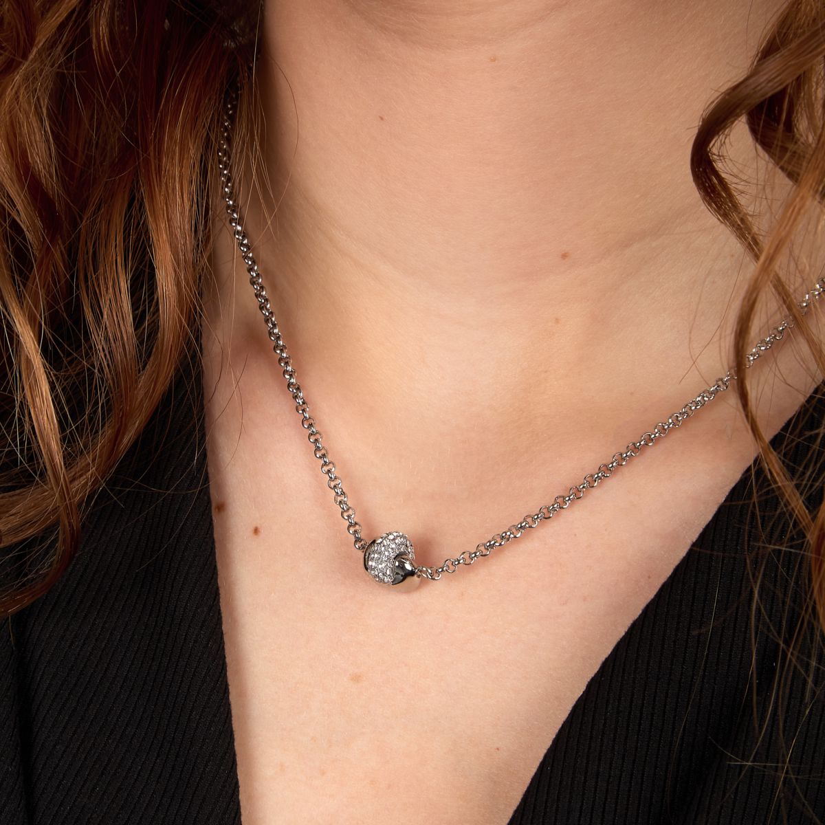 Collana Donna Morellato Legame Pendente in Acciaio con Cristalli Bianchi SAZO02 - Morellato