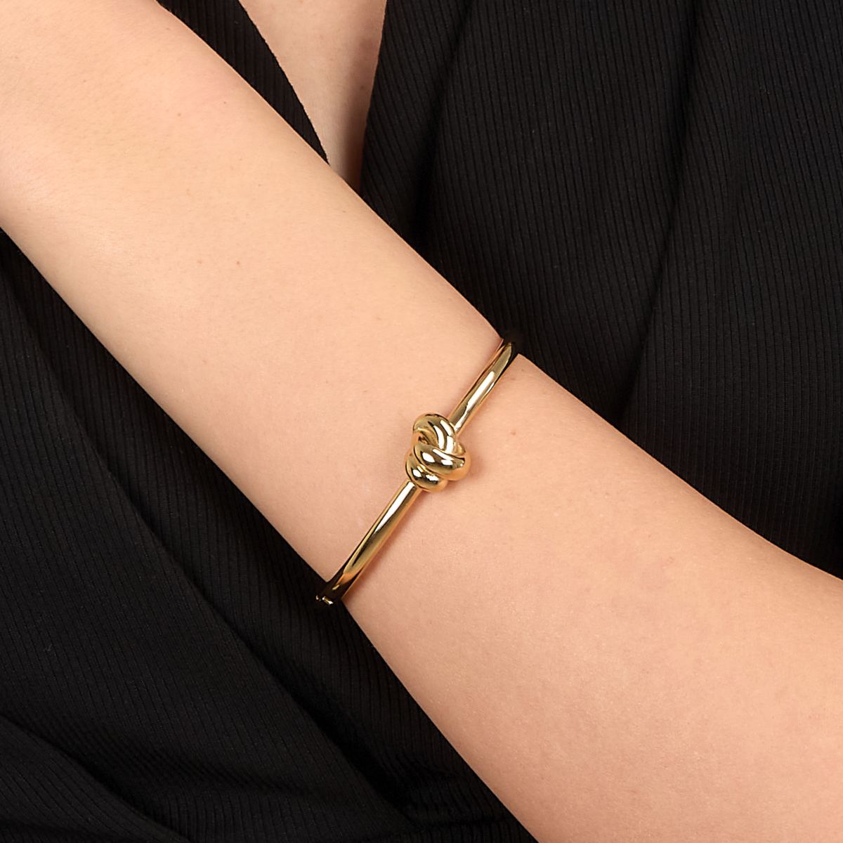 Bracciale Donna Morellato Legame SAZO05 Rigido in Acciaio Dorato con Simbolo Nodo 6x5 cm - Morellato