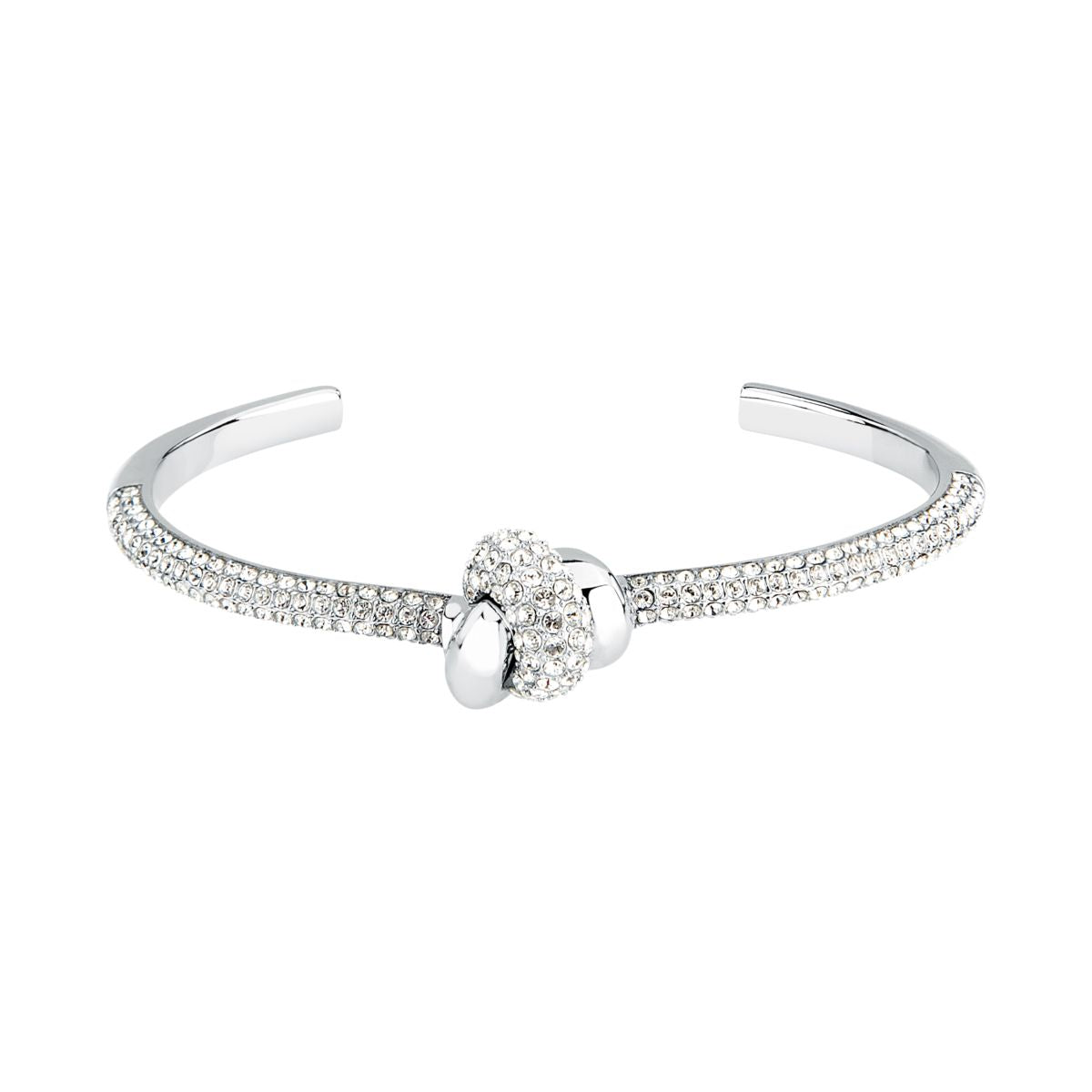 Bracciale Donna Morellato Legame Rigido in Acciaio con Nodo di Cristalli Bianchi SAZO08 - Arena Gioielli