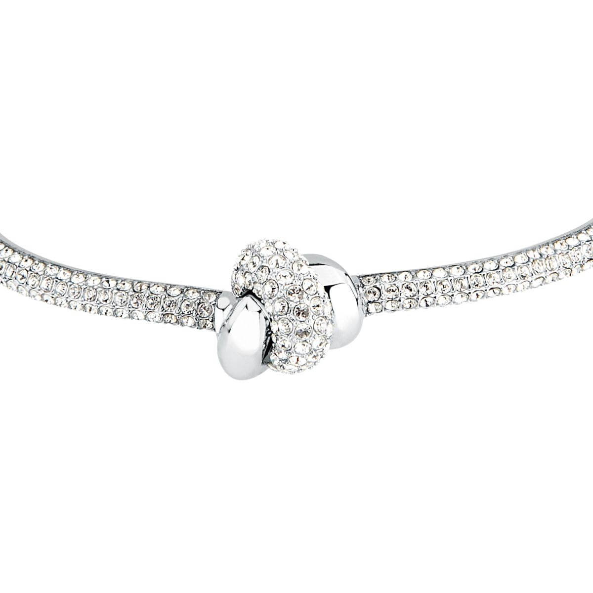 Bracciale Donna Morellato Legame Rigido in Acciaio con Nodo di Cristalli Bianchi SAZO08 - Arena Gioielli - Morellato