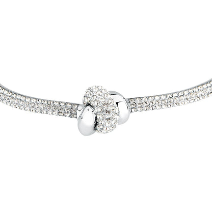 Bracciale Donna Morellato Legame Rigido in Acciaio con Nodo di Cristalli Bianchi SAZO08 - Arena Gioielli