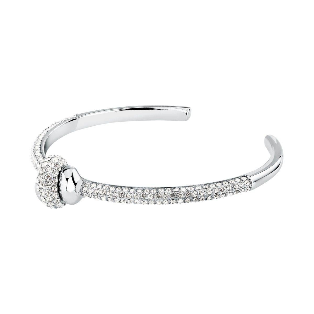 Bracciale Donna Morellato Legame Rigido in Acciaio con Nodo di Cristalli Bianchi SAZO08 - Arena Gioielli - Morellato