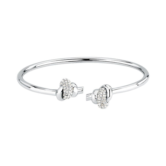 Bracciale Donna Morellato Legame Rigido in Acciaio con Nodi e Cristalli Bianchi SAZO10 - Arena Gioielli - Morellato
