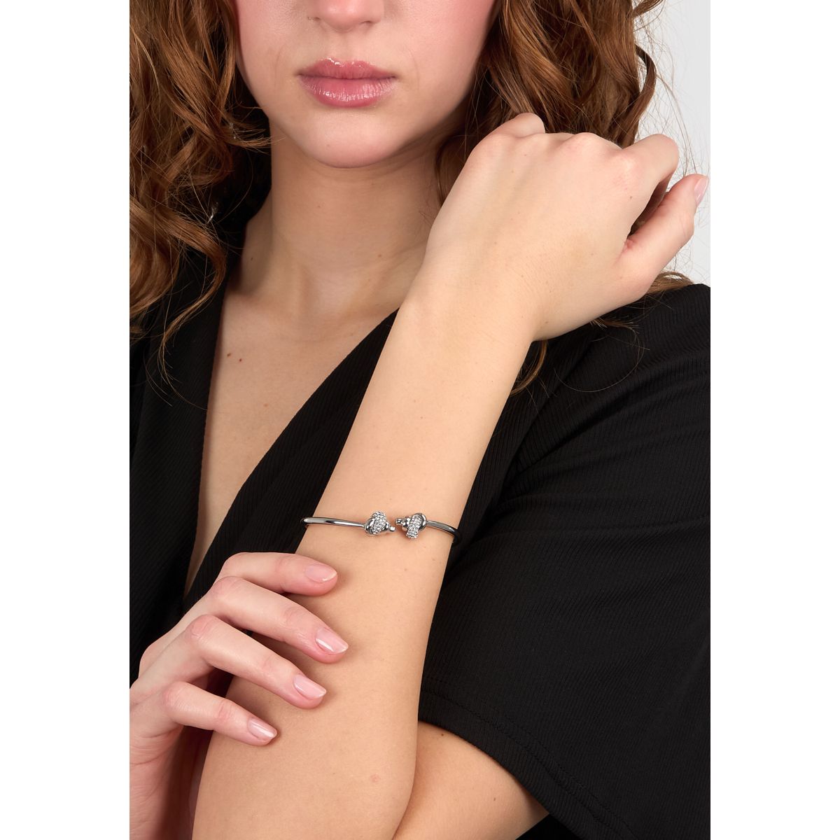 Bracciale Donna Morellato Legame Rigido in Acciaio con Nodi e Cristalli Bianchi SAZO10 - Arena Gioielli - Morellato