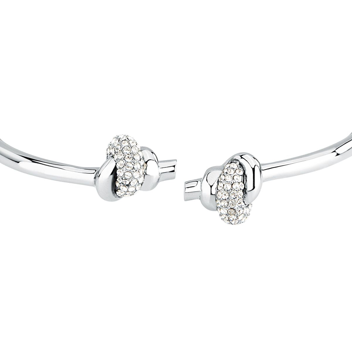 Bracciale Donna Morellato Legame Rigido in Acciaio con Nodi e Cristalli Bianchi SAZO10 - Arena Gioielli - Morellato