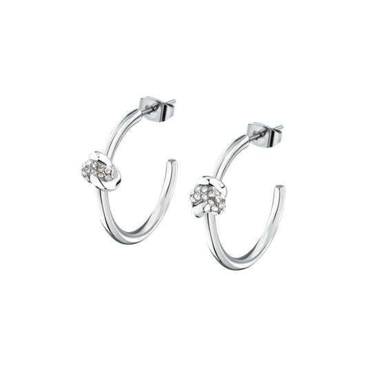 Orecchini Donna Morellato Legame SAZO12 a Cerchio in Acciaio Silver con Cristalli - Arena Gioielli - Morellato