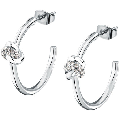 Orecchini Donna Morellato Legame SAZO12 a Cerchio in Acciaio Silver con Cristalli