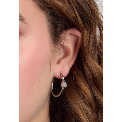 Orecchini Donna Morellato Legame SAZO12 a Cerchio in Acciaio Silver con Cristalli