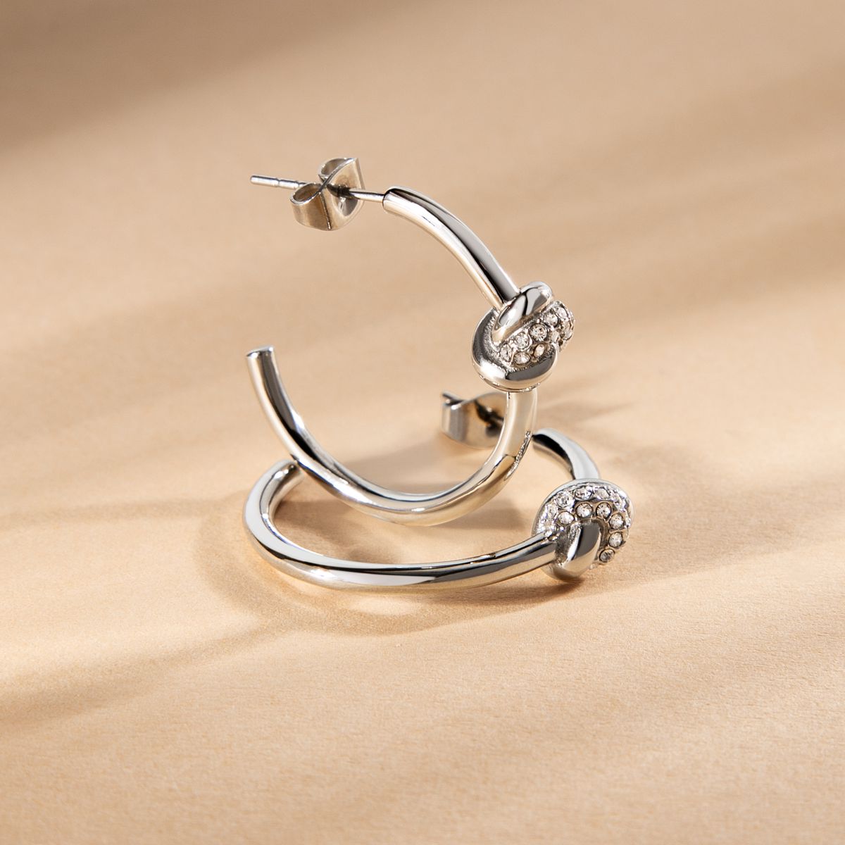 Orecchini Donna Morellato Legame SAZO12 a Cerchio in Acciaio Silver con Cristalli - Morellato