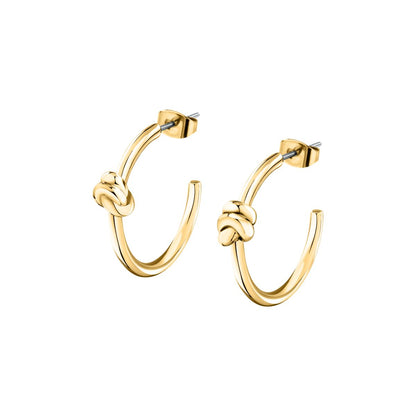 Orecchini Donna Morellato Legame SAZO13 a Cerchio in Acciaio Oro con Simbolo Nodo 25 mm