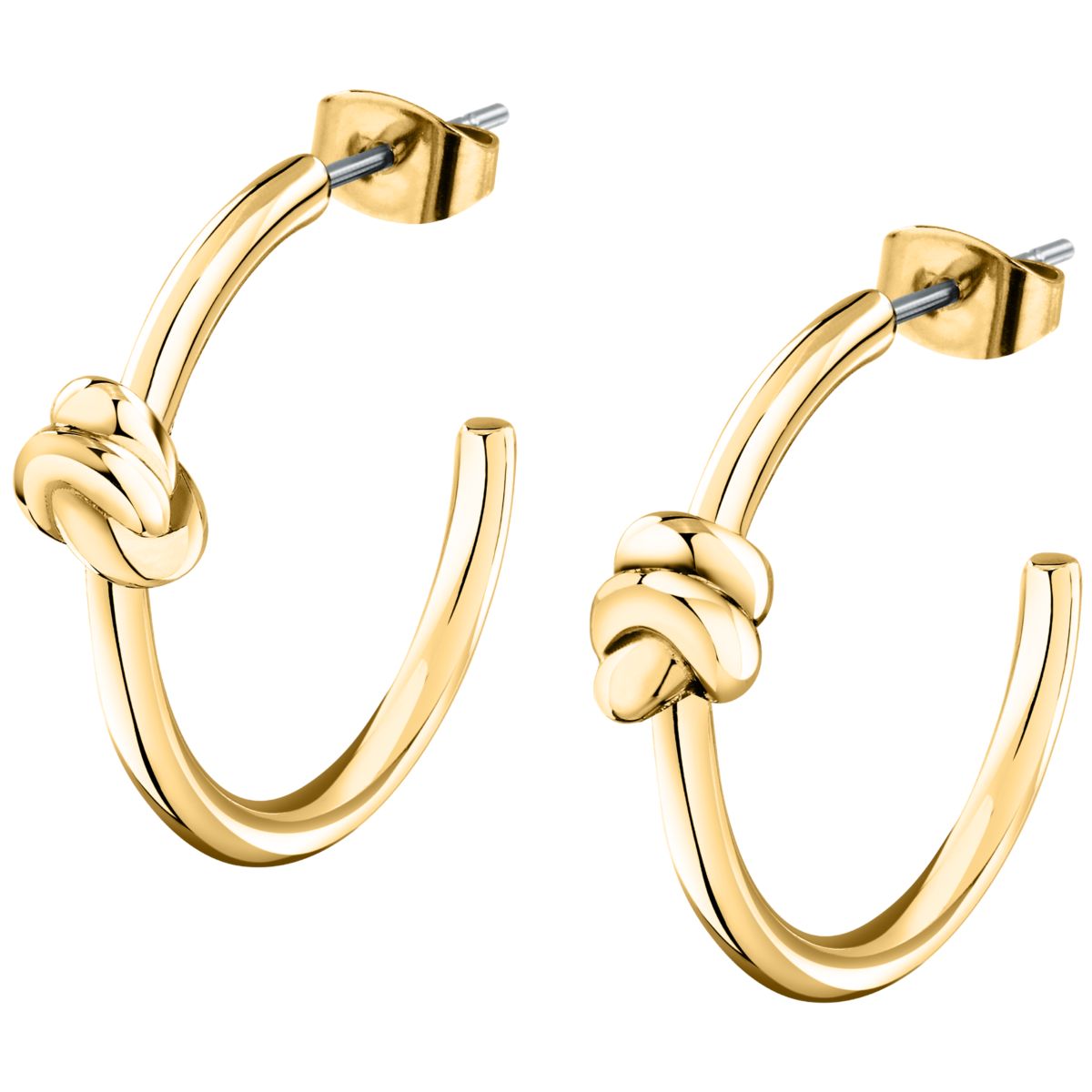 Orecchini Donna Morellato Legame SAZO13 a Cerchio in Acciaio Oro con Simbolo Nodo 25 mm - Morellato