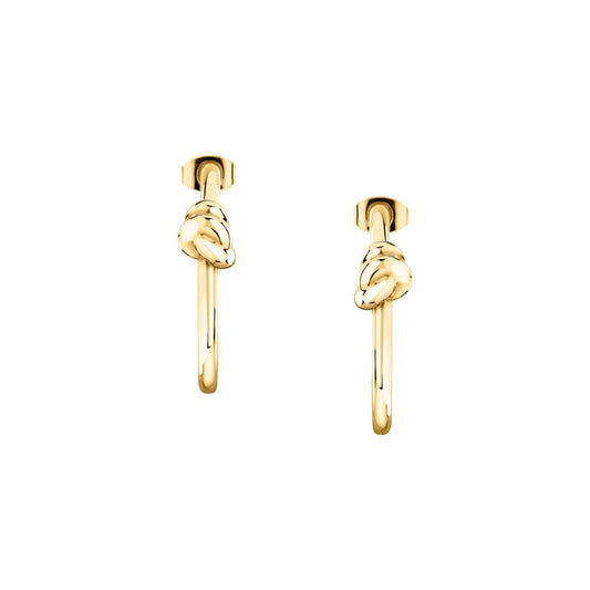 Orecchini Donna Morellato Legame SAZO13 a Cerchio in Acciaio Oro con Simbolo Nodo 25 mm - Arena Gioielli  - Morellato