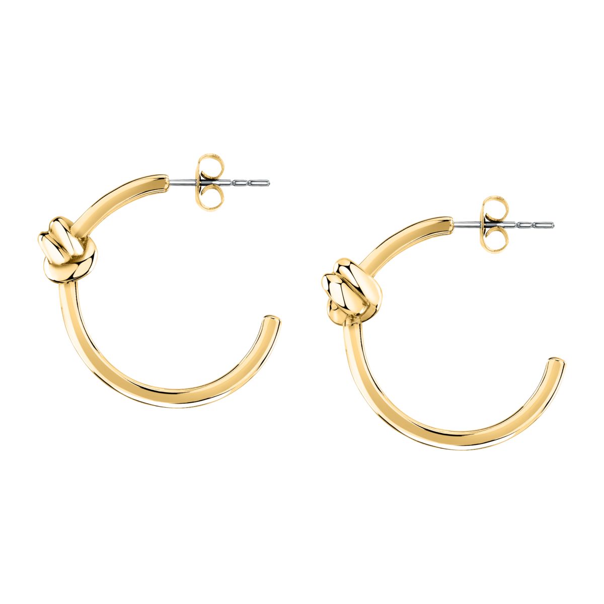 Orecchini Donna Morellato Legame SAZO13 a Cerchio in Acciaio Oro con Simbolo Nodo 25 mm - Morellato