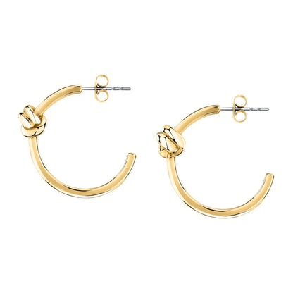 Orecchini Donna Morellato Legame SAZO13 a Cerchio in Acciaio Oro con Simbolo Nodo 25 mm