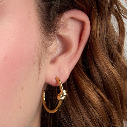 Orecchini Donna Morellato Legame SAZO13 a Cerchio in Acciaio Oro con Simbolo Nodo 25 mm