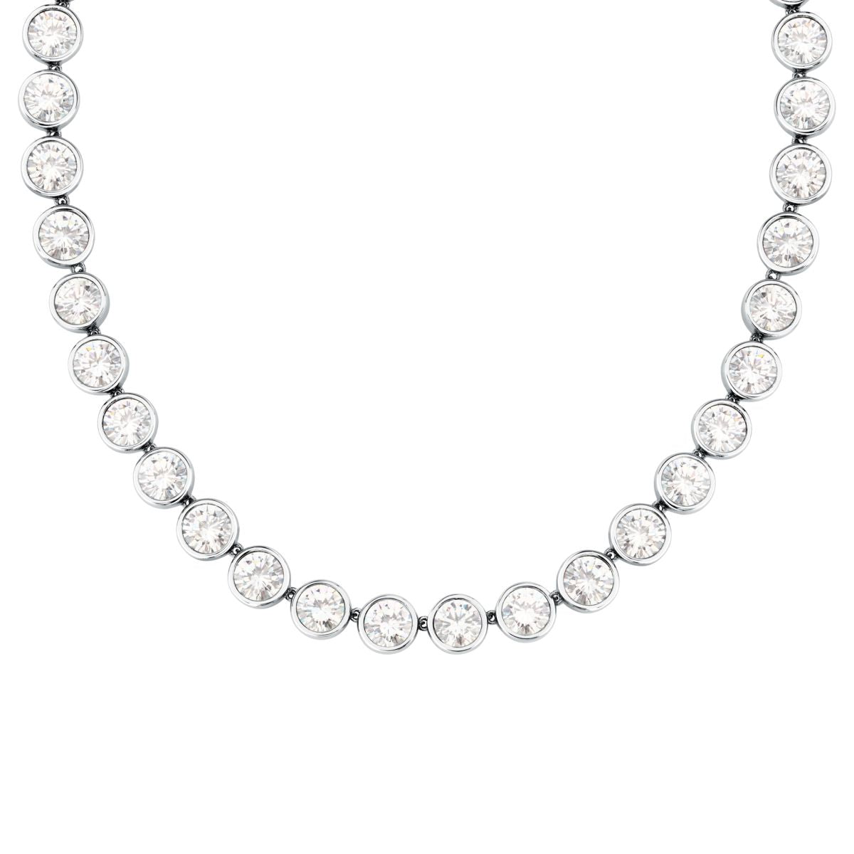 Collana Donna Morellato Cristalli Tennis in Acciaio con Cubic Zirconia Bianchi SAZW04 - Morellato
