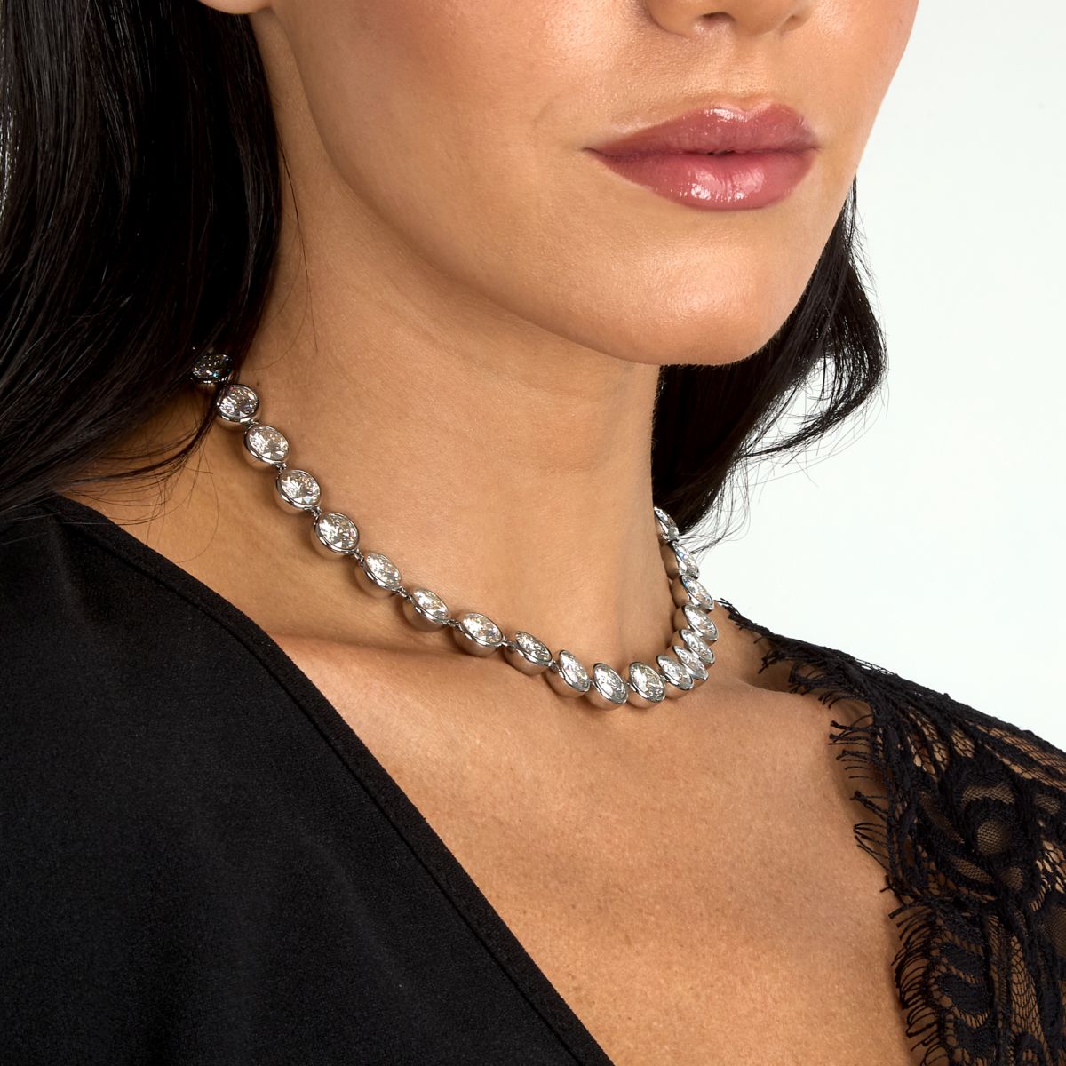 Collana Donna Morellato Cristalli Tennis in Acciaio con Cubic Zirconia Bianchi SAZW04 - Morellato