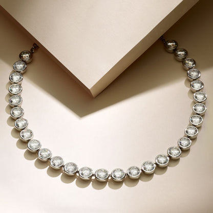 Collana Donna Morellato Cristalli Tennis in Acciaio con Cubic Zirconia Bianchi SAZW04