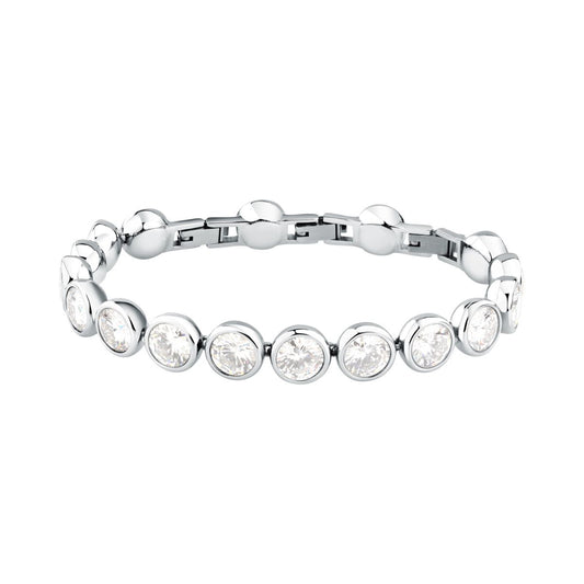 Bracciale Donna Morellato Cristalli Tennis in Acciaio con Cubic Zirconia Bianchi SAZW05 - Arena Gioielli - Morellato