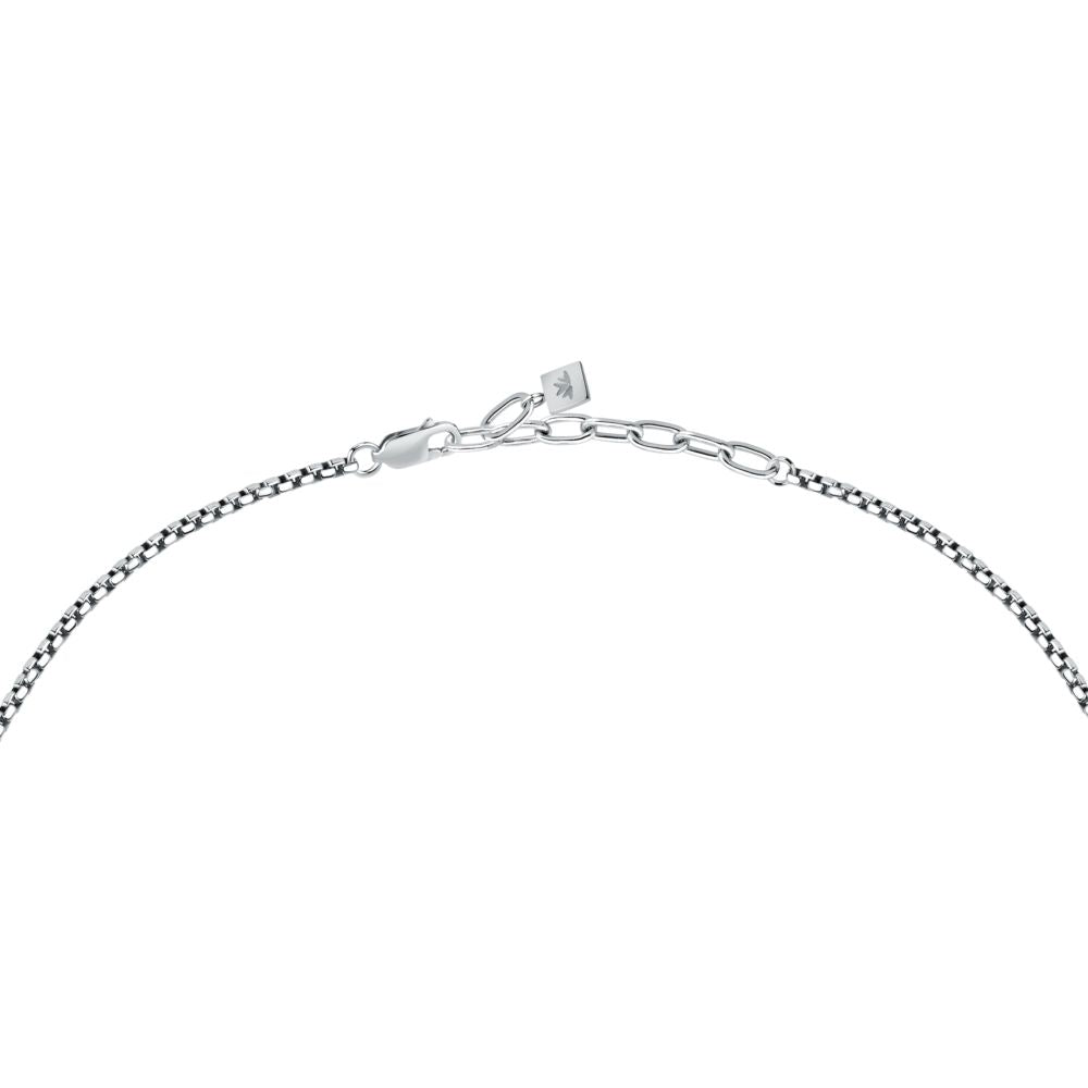 Collana Uomo Morellato Terra SBKA02 in Acciaio Silver con Pendente in Pietra Occhio di Tigre Blu 50+5 cm - Arena Gioielli - Morellato